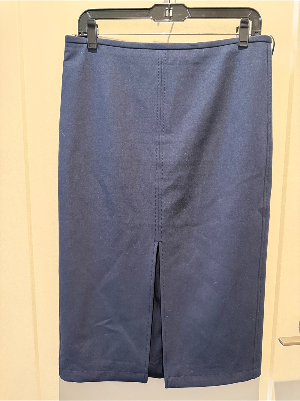 J. Crew Navy Pencil Skirt with Front Vent